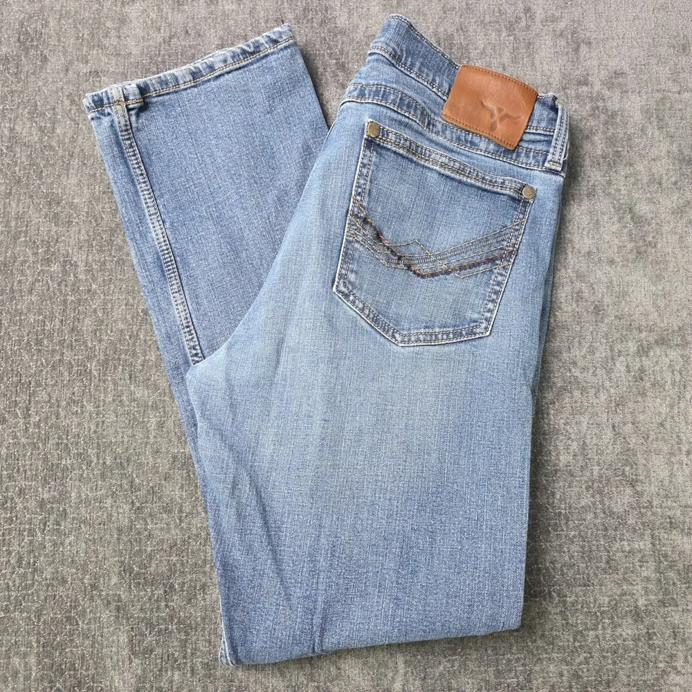 Wrangler 20X Style 44 Jeans Mens 33x32 (33x31) Slim Straight Leg Blue Denim Pant